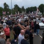 Large crowd gathers in the UK to protest housing of asylum seekers in local hotels