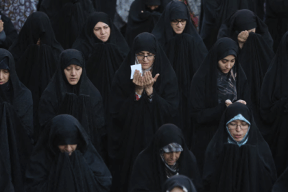 Water Bankruptcy in Iran: Iranian women pray for rain in Tehran, November 14. In the past, people would go out to the desert to pray for rain,” said Mehdi Chamran, head of Tehran’s City Council [Source Reuters]