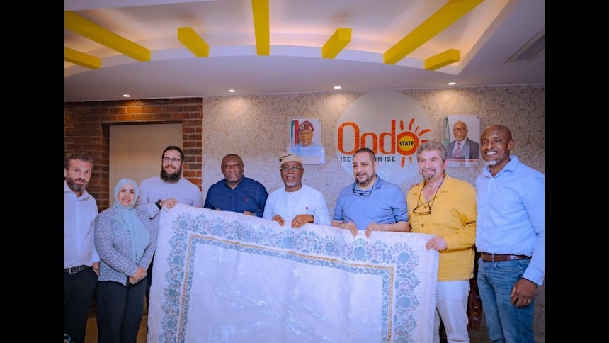 Ondo State Governor Lucky Aiyedatiwa and Backbone Infrastructure Limited (BINL) officials NEFEX