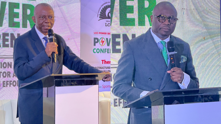 Olufemi Bakare, Chairman of the LCCI Power Group and Gabriel Idahosa, LCCI President and Chairman of Council Lagos